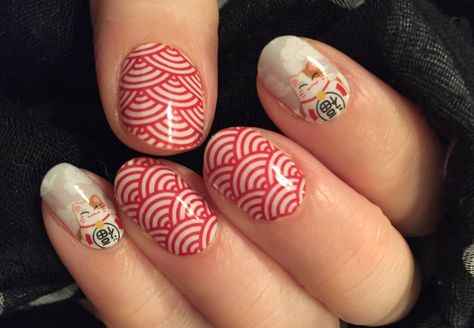 Jamberry Lucky cat Lucky Cat Nails, Nail Beds, Short Square Nails, Cat Nails, Jamberry Nails, Lucky Cat, Jamberry, Square Nails, Bingo