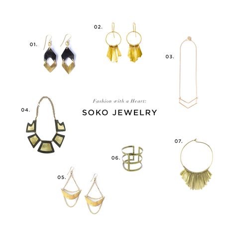 Fashion with a Heart: Soko Jewelry Soko Jewelry, Eco Chic, Jewelry Boards, Great Body, Women's Jewelry And Accessories, Beauty Body, Christmas Books, Heart Jewelry, Ethical Fashion