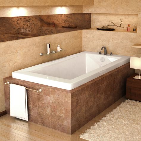 Venzi VZ3660VN Villa 36 x 60 Rectangular Soaking Bathtub with Reversible Drain Jetted Bathtub, Drop In Tub, Air Tub, Drop In Bathtub, Jetted Bath Tubs, Soaker Tub, Whirlpool Tub, Jacuzzi Tub, Jetted Tub