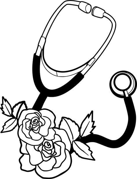 Doctor Svg Free, First Aid Svg Free, Stethoscope Tattoo Design, Medical Assistant Drawing, Nursing Svg Free, Nursing Svg Files Free, Free Svg Flowers For Cricut, Nursing Student Svg, Nurse Svg Free Files