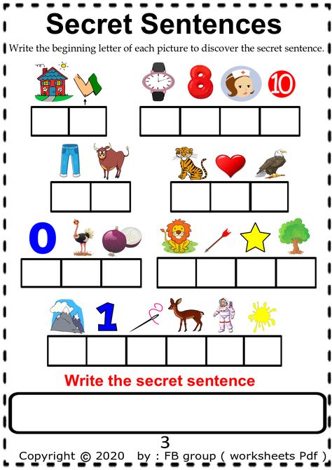 Secret Words Kindergarten Free, Secret Sentences Free Printables, Secret Words Worksheets, Free Literacy Printables, Secret Sentences Worksheets Free, Alphabet Sentences Free, Free Phonics Worksheets, English Language Learning Activities, Math Worksheets For Kids