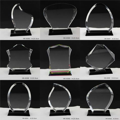 Plakat Acrylic, Award Design, Acrylic Trophy, Crystal Awards, Trophy Design, Cnc Wood, Awards Trophy, Shield Design, Acrylic Designs