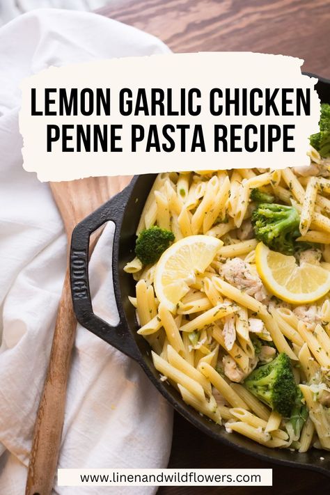 Looking for a pasta dish bursting with great flavor that your entire family will enjoy? Look no further than our Lemon Garlic Chicken Penne Pasta recipe! This mouthwatering dish combines the classic combination of garlic, lemon, and chicken to create a delightful symphony of tastes. Lemon Garlic Chicken Pasta, Penne Pasta Recipe, Garlic Pasta Recipe, Chicken Penne Pasta, Chicken Broccoli Pasta, Penne Pasta Recipes, Lemon Chicken Pasta, Lemon Garlic Pasta, Lemon Garlic Sauce