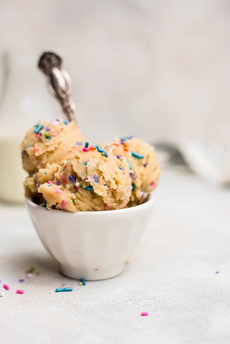 Now you can get that late night spoonful of cookie dough without having to worry! #ediblecookiedough #sugarcookies #cookierecipes Edible Sugar Cookie Dough, Monster Cookie Dough, Eggless Cookie Dough, Edible Cookie Dough Recipe, Protein Cookie Dough, Cookie Dough Dip, Cookie Dough Truffles, Peanut Butter Cookie Dough, Chewy Sugar Cookies