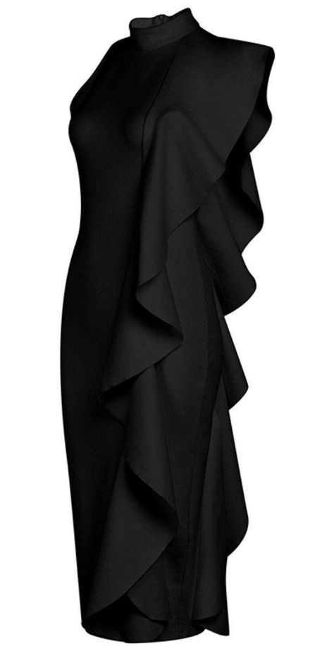 Midi Dress Elegant, Lil Black Dress, Neckline Dress, Classy Work Outfits, Spring Hairstyles, Black Midi, Black Women Fashion, Dress Elegant, Fashion Story