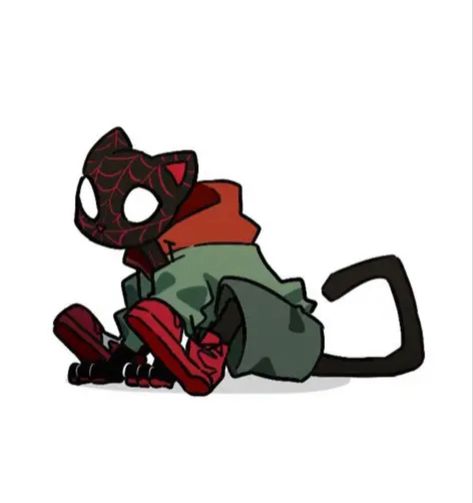 Funny Spiderman Drawing, Spidercat Fanart, Miles Morales Cat Pfp, Drawing Ideas Spiderman Miles, Meows Morales Fanart, Meow Morales, Miles Morales Adorable, Miles Morales Fanart Cute, Spider Cat