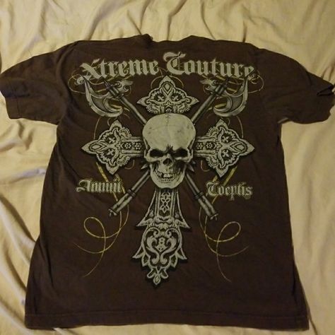 Xtreme Couture, Double Bass, Mens Outfit Inspiration, 2000s Fashion Outfits, Fire Fits, Tshirt Pattern, Vintage Stuff, 2000s Fashion, Dream Clothes