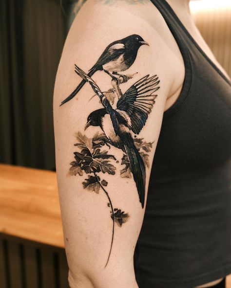 Tinder Pickup Lines, Best Pickup Lines, Bird Skull Tattoo, Magpie Tattoo, Bird Tattoo Sleeves, Crow Tattoo, Owl Tattoo Design, Vine Tattoos, Tattoo Ideas For Men