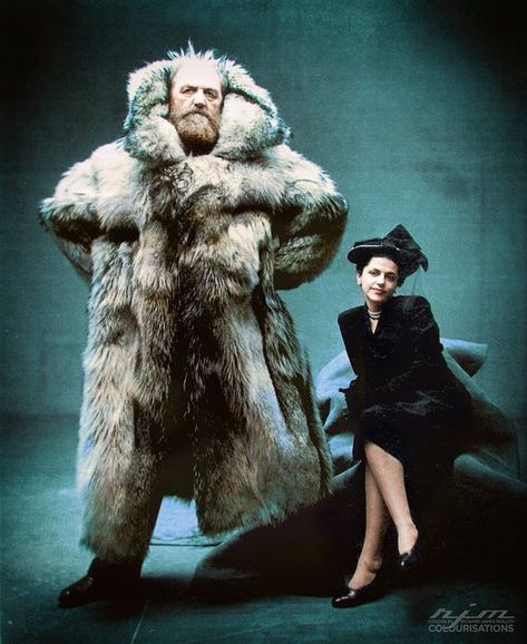 History in Color on Instagram: “Danish explorer, author, journalist and anthropologist, Peter Freuchen, with his third wife and Vogue writer, Dagmar Cohn, in 1947. Credit:…” Irving Penn Portrait, Arctic Explorers, Photography History, Irving Penn, Gentleman Quotes, Colorized Photos, Adventure Novels, Take Shelter, Power Of Meditation