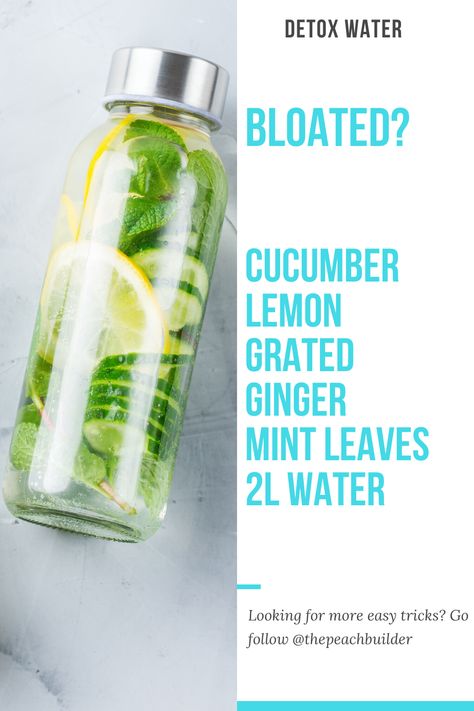 Detox Water For Bloated Stomach, Detox Waters, Easy Detox, Diet Ideas, Healthy Teas, Vegan Nutrition, Gluten Sensitivity, Best Detox, Healthy Detox