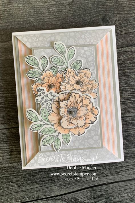 Cottage Rose, Stampin Pretty, Creative Challenge, Fancy Fold Cards, Rose Cottage, Fancy Folds, Stamping Up Cards, Fun Fold Cards, Paper Craft Projects