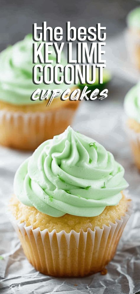 Key Lime Coconut Cupcakes [45 Minutes] – Chasety Lime Buttercream Frosting, Key Lime Buttercream, Lime Buttercream, Coconut Cream Frosting, Key Lime Cupcakes, Key Lime Cake, Dairy Free Frosting, Lime Cupcakes, Lime Cake