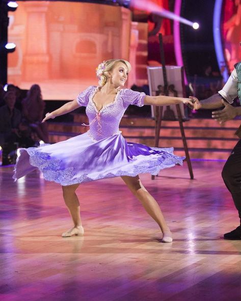 6 Magical Looks from Disney Night on Dancing with the Stars Rapunzel Dance Costume, Dancing With The Stars Outfits, Rapunzel Dance, Dancing With The Stars Costumes, Disney Night, Rapunzel Dress, Star Costume, Fame Dr, Star Dress