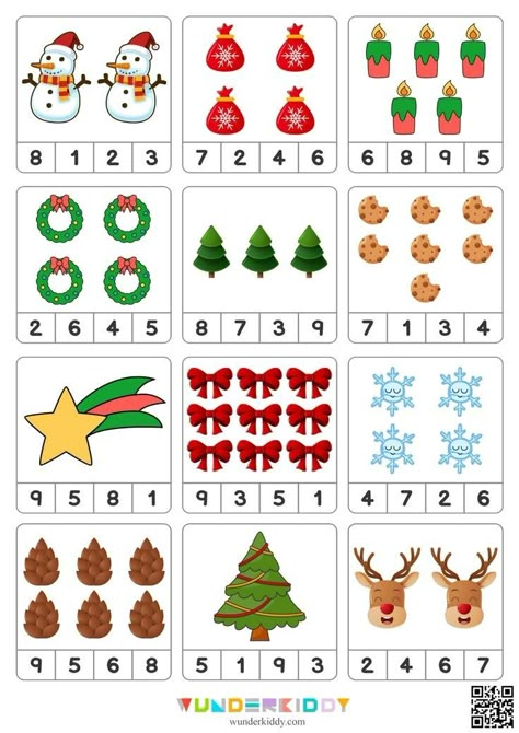 Christmas Printables Preschool, Christmas Worksheets For Kids, Christmas Handwriting, Counting Activities Preschool, Activity For Kindergarten, Christmas Math Activities, Printable Games For Kids, Christmas Activity Book, Free Kids Coloring Pages