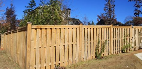 Fence Panels Ideas, Shadowbox Fence, Fence Panels Ideas Decor, Backyard Fence Design, Decorative Privacy Fence, How To Make Fence, Shadow Box Fence, Decorative Post, Fence Backyard