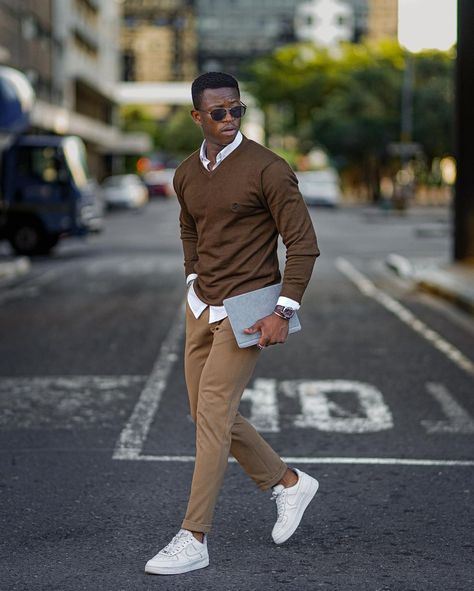 MENS STYLE DESTINATION on Instagram: “| Neutral All The Way | _______________________________________ #casual #outfitoftheday #class #styleinspo #menwith” Stylish Men Wear, Mens Business Casual Outfits, Street Outfits, Classy Outfits Men, Black Men Fashion Swag, Stylish Men Casual, Causal Outfits, Mens Fashion Casual Outfits, Mens Wear