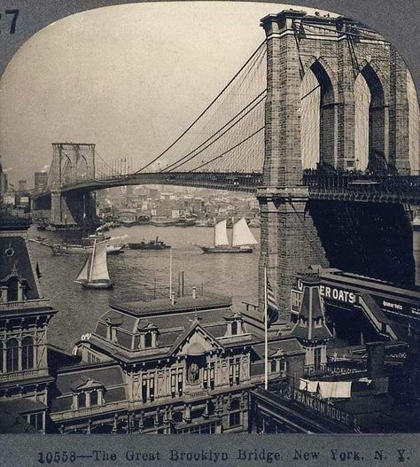 Dominique on Instagram: “#brooklynbridge #vintagenewyork #blackandwhitephotography” Battle Ships, Republic City, Nyc History, Architecture Drawing Sketchbooks, Vintage Nyc, Gilded Age, Vintage New York, Trade Center, Vintage Usa