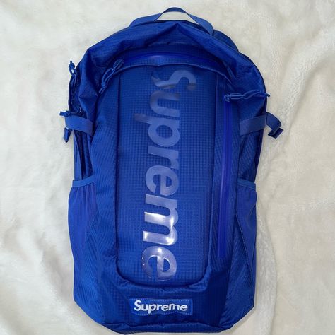 Brand New Supreme Backpack Supreme Backpack, Supreme Brand, Mesh Backpack, Supreme Bag, Denim Backpack, Bleached Denim, Backpack Brands, Canvas Backpack, North Face Backpack