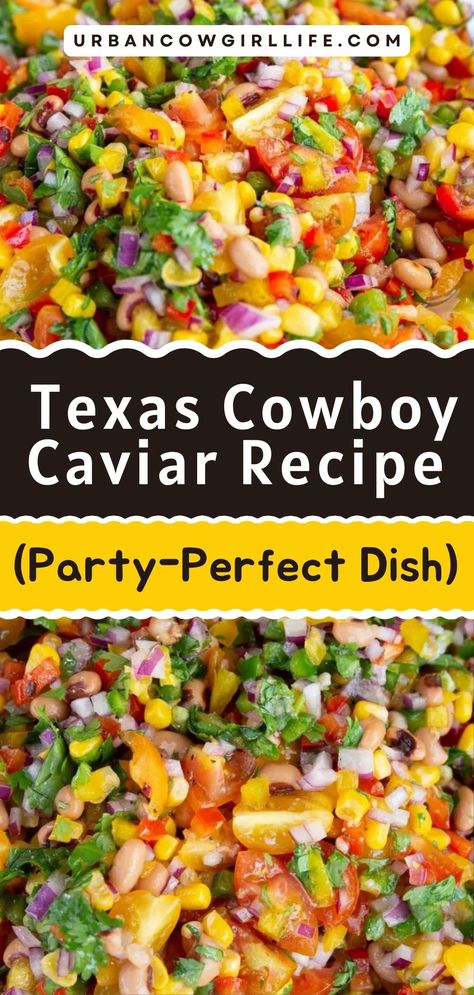 Looking for a dish that's both satisfying and light? This Texas Cowboy Caviar with red wine vinegar is a fresh take on a southern classic that will keep everyone coming back for more.| cowboy caviar recipe, cowboy caviar recipe easy, texas caviar recipe, easy appetizers for a party, appetizer recipes, healthy appetizers, easy salad recipes, easy side dishes for dinner | Cowboy Caviar With Feta Cheese, Texas Cowboy Caviar, Cowboy Caviar Red Wine Vinegar, Texas Caviar Recipe Easy, Texas Appetizers, Cowboy Caviar Recipe Easy, Southern Caviar Recipe, Easy Texas Caviar, Easy Side Dishes For Dinner