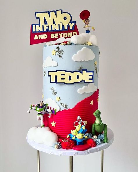 2 Infinity And Beyond Birthday Cake, Two Infinity And Beyond Birthday Cake, 2 Infinity And Beyond Birthday, Beyond Birthday, Toy Story Birthday Cake, Write Ideas, Toy Story Cakes, Boy Cake, Cake Artist