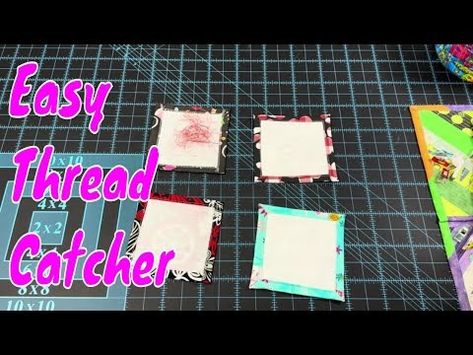 (2) Easy Thread Catcher Beginner Friendly - YouTube Sewing Thread Catcher, Thread Catcher Free Pattern, Thread Catcher Pattern, Thread Catchers, Thread Catcher, Small Sewing, Small Basket, Small Sewing Projects, Sewing Tools