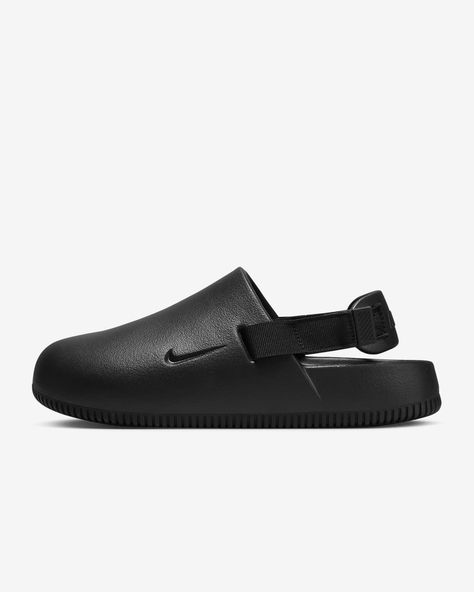 Nike Calm Women's Mules. Nike CA Womens Slides Sandals, Nike Slides, Nursing Accessories, Black Slides, Slip On Mules, Women's Mules, Slides Sandals, Womens Mules, Womens Slides