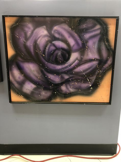 Original Purple Rose Airbrush Painting Art Amazing Mixed Media Painting Perfect For Every Art Collector The original painting was created using acrylic airbrush paint and spray paint This poster is printed using high quality archival inks on heavy-weight archival paper with a smooth semi-gloss finish. Available at www.getsmashdon.etsy.com #digital #art #print #gift #Collector #airbrush #paint Space Paintings, Airbrush Painting, Space Painting, Air Brush, Air Brush Painting, Airbrush Art, Purple Rose, Media Painting, Digital Art Print