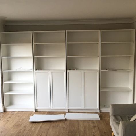 5 Tips for a successful IKEA hack Billy Hack, Ikea Billy Hack, Billy Oxberg, Bookcase Hack, Billy Ikea, Ikea Units, Billy Bookcase Hack, Ikea Billy Bookcase Hack, Ikea Billy Bookcase