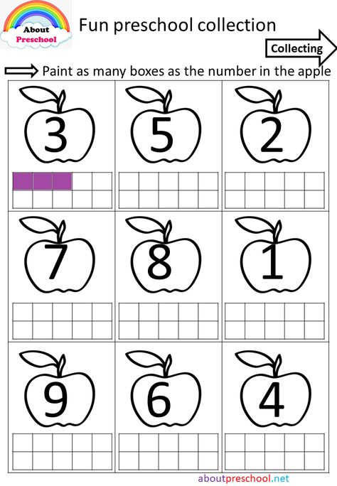 Counting Activities Preschool, Maternelle Grande Section, Fall Lesson Plans, Activities For Students, Preschool Math Worksheets, Free Preschool Worksheets, Alphabet Worksheets Preschool, Kids Math Worksheets, Numbers Preschool