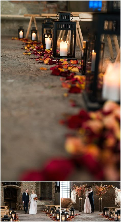 Rustic, Romantic, Colourful Autumnal Wedding Inspiration Fall Wedding Centerpieces With Pumpkins Wedding Table Decor, Fall Wedding Decor Ceremony, Fall Alter Flowers, Fall Woods Wedding Ceremony, Early November Wedding, Wedding Themes Autumn, Autumn Theme Wedding, October Inspiration, Autumn Wedding Decorations