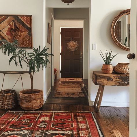 37 Mid-Century Hallway Designs That Will Leave Your Guests in Awe Entry Way Mid Century Modern, Modern Folk Aesthetic, Midcentury Modern Entry Way, Natural Entryway, Boho Hallway Decor, Mid Century Modern Hallway, Mid Century Hallway, Modern Hallway Design, Mid Century Modern Entryway