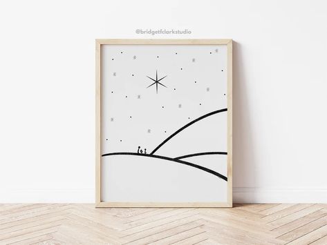 Nativity Art Black and White Nativity Scene Minimal - Etsy UK Minimal Christmas Decor, Printable Christmas Art, Christmas Decor Printable, Nativity Christmas Cards, Simple Nativity, Nativity Art, Nativity Painting, Modern Holiday Decor, Neighbor Christmas Gifts