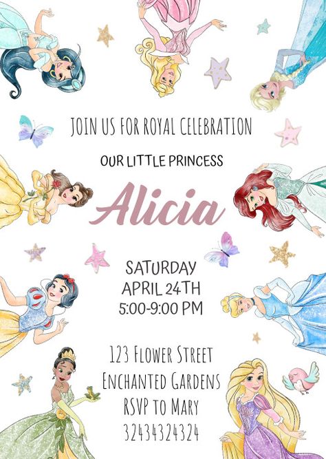 Create the perfect design by customizing easy to use templates in MINUTES! Easily convert your image designs into videos or vice versa! Browse through effective promotional flyers, posters, social media graphics and videos. Download web quality graphics for free! Prices start at $2.99 ONLY. Disney Princess Birthday Party Decorations Free Printable, Disney Princess Birthday Invitation Template, Disney Princess Invitations Free, Princess Birthday Party Invitations Free, Disney Princess Birthday Invitations Free Printable, Princess 3rd Birthday Party Invitations, Free Princess Printables, Four Ever A Princess Birthday Invitation, Princess Theme Invitation Template