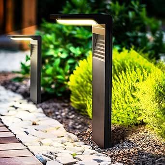 SAMPHON Solar Pathway Lights, 2 Pack LED Solar Lights Outdoor Waterproof, Bright Landscape Path Lights for Yard Patio Driveway Walkway Decorative with Warm and Cool White Light Driveway Walkway, Bright Landscape, Patio Driveway, Solar Outdoor Lights, Solar Path Lights, Solar Landscape Lighting, Led Landscape Lighting, Pathway Lights, Solar Pathway Lights