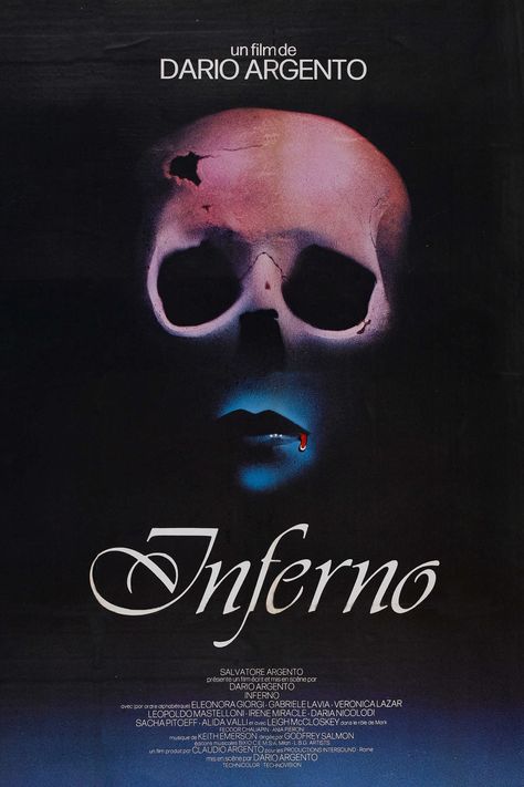 Inferno (1980) Italian Movie Posters, Dario Argento, Film Posters Art, 80s Horror, Film Horror, I Love Cinema, Horror Posters, Classic Horror Movies, Cinema Posters