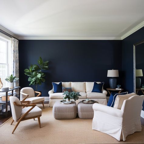 38+ Blue Wall Ideas to Transform Your Home Sanctuary Blue Wall Ideas, Pale Blue Nursery, Blue Accent Wall Living Room, Navy Blue Accent Wall, Slate Blue Walls, Blue Accent Wall, Blue Home Offices, Blue Walls Living Room, Home Sanctuary