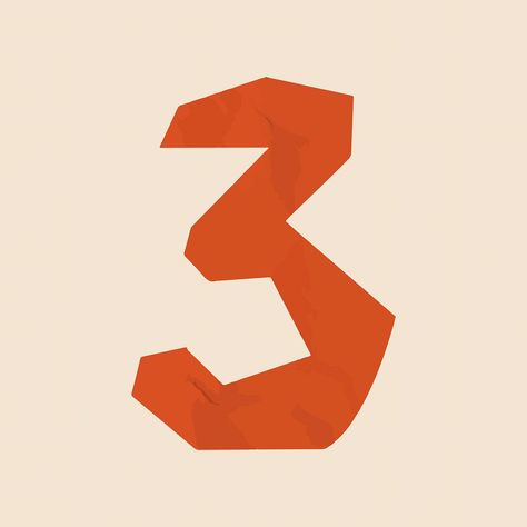 Number 3 Aesthetic, Logo Online Shop, Three Logo, Fun Typography, Typography Designs, 1 Symbol, 15 December, Number Three, Logo Number