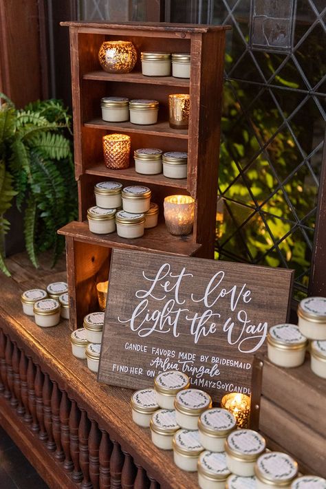 Wedding Party Favors Candle, Wedding Table Favors Ideas, May Wedding Favors, Candle As Wedding Favor, January 2024 Wedding, Candle Wedding Favors Display, Candle Bar At Wedding, Wedding Shower Candle Favors, Custom Candle Wedding Favors