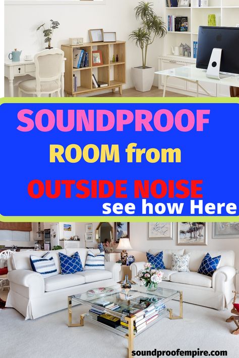 Soundproof your room from noise from outside neighbors or busy roads. Sound prooofing helps reduce the noise. #soundproofroom#diy#bedrooms#soundproofbedroom#cheap How To Sound Proof A Room Diy, Soundproof Room Diy, Sound Proofing A Room, Soundproofing Diy, Soundproofing Walls, Soundproofing Material, Cozy Homes, Window Inserts, Make A Door