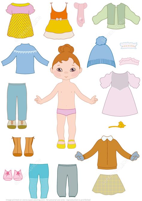 Child Girl Paper Doll with Clothes from Dress Up Paper Dolls category. Hundreds of free printable papercraft templates of origami, cut out paper dolls, stickers, collages, notes, handmade gift boxes with do-it-yourself instructions. Paper Doll With Clothes, Dress Up Paper Dolls, Paper Doll Clothes, Free Printable Paper Dolls, Paper Doll Printable Templates, Paper Dolls Clothing, Paper Doll Dress, Paper Doll Template, Paper Dress