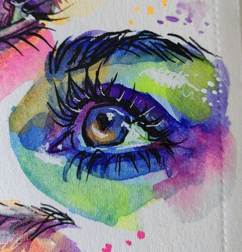 Watercolor Eyes, Arte Grunge, Posca Marker, Oil Pastel Art, Eye Painting, Arte Sketchbook, Doodle Art Designs, Ap Art, Book Art Drawings