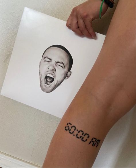 Mac Miller Tattoos Good Am, Good Am Mac Miller Tattoo, Max Miller Tattoo, Mac Miller Inspired Tattoos, Mac Miller Tattoos Ideas, Am Tattoo, Mac Tattoo, Guy Tattoos, Mac Miller Tattoos