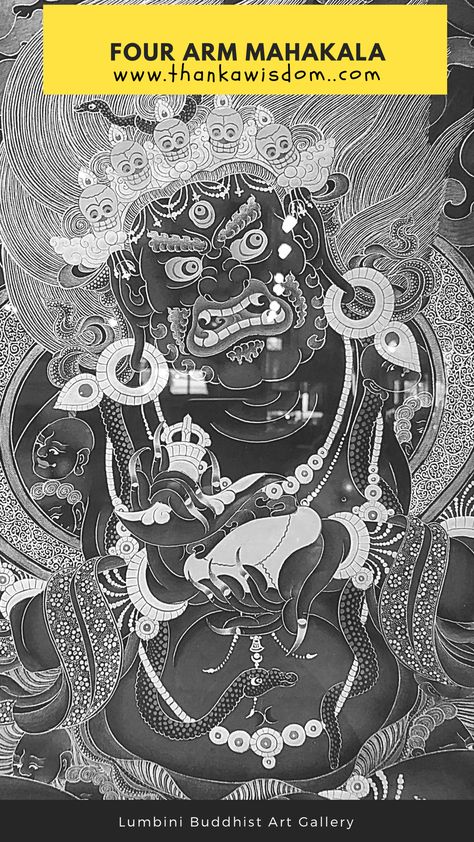 Vajrapani Tattoo, Mahakala Tattoo Design, Mahakala Tattoo, Buddhism Tattoo, Kali Tattoo, Nepal Art, Buddha Tattoo Design, Surreal Tattoo, Japan Tattoo Design