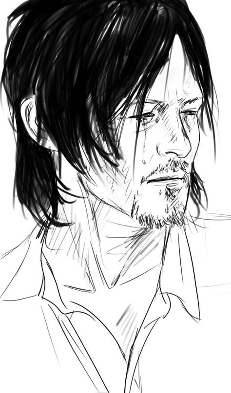 DARYL DIXON Daryl Drawing, The Walking Dead Drawings, Daryl Dixon Drawing, Daryl Dixon Motorcycle, Twd Drawings, Walking Dead Drawings, Twd Daryl, Walking Dead Fan Art, Darryl Dixon