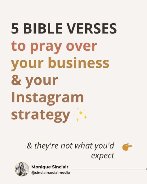 Monique ✨ SOCIAL MEDIA MARKETING EXPERT on Instagram: "5 BIBLE VERSES TO PRAY OVER YOUR BUSINESS 🙏 When I woke up on January 1st I had a vision of my success, business growth and increased income even though I don't always see it happen immediately all at once. Can you imagine how good it feels to KNOW that God is in control and will meet your needs and do CRAZY things with what he's given you to steward? when you walk in obedience? To know that success is inevitable, according to scripture - Bible Verse For Business Growth, Bible Verse For Business, Verses To Pray, Storytelling Marketing, God Is In Control, Trust In Jesus, Social Media Strategist, Christian Business, Social Strategy