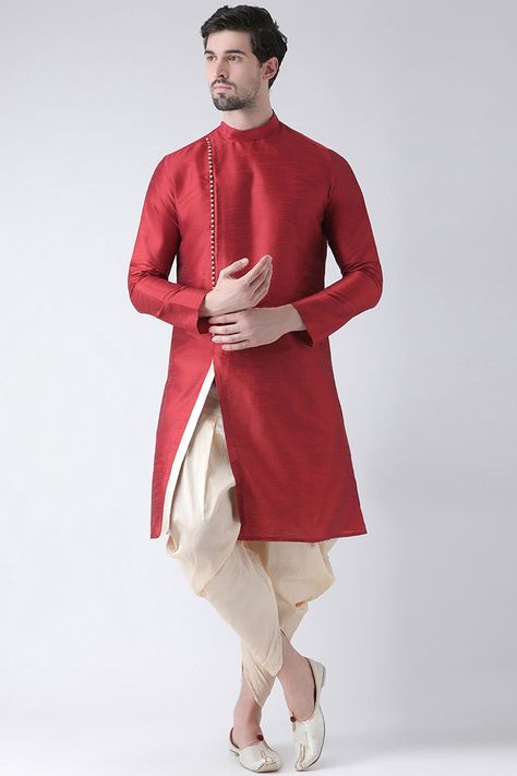 Vest For Men Wedding, Dhoti Kurta, Red Kurta, Kurta For Men, Sherwani For Men, Men's Kurta, Raw Silk Fabric, Wedding Sherwani, Kurta Pyjama