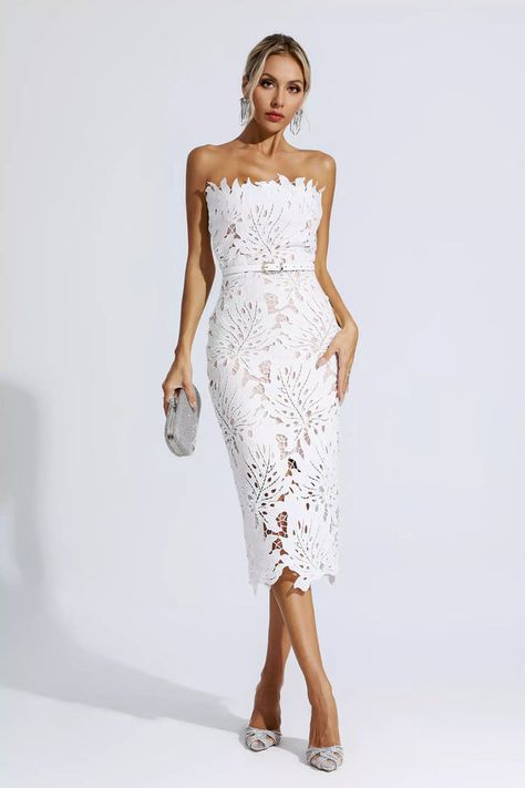 New Arrivals | Shop Women Dresses & Fashion Items Elegant Strapless Lace Dress, Elegant Strapless Dress With Lace Trim For Summer, Spring Strapless Lace Wedding Dress, Spring Wedding Lace Dress, Strapless, Spring Wedding Strapless Lace Dress, Elegant Fitted Strapless Dress With Lace Trim, Chic Spring Strapless Lace Dress, Chic Strapless Lace Dress For Spring, Summer Strapless Lace Midi Dress