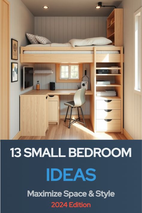 Extremely Small Bedroom Ideas Modern Japan Bedroom Design Small Spaces, Extremely Small Bedroom Ideas, Space Saving Desk, Space Saving Hacks, Decorating Advice, Tiny Bedroom, Clever Storage Solutions, Multifunctional Furniture, Maximize Space