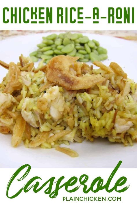 Chicken With Rice A Roni, Recipes With Rice A Roni, Ricearoni Casserole, Chicken Ricearoni, Ricearoni Recipes, Recipes With Rice, Recipes Using Rice, Chicken Flavored Rice, Weeknight Chicken