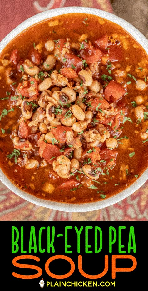 What To Do With Left Over Black Eyed Peas, Black Eyed Pea Cabbage Soup, Chili Ideas, Blackeyed Pea Recipes, Bean Diet, Black Eyed Pea Soup, Paleo Soups, Black Eyed Peas Recipe, Chili Verde